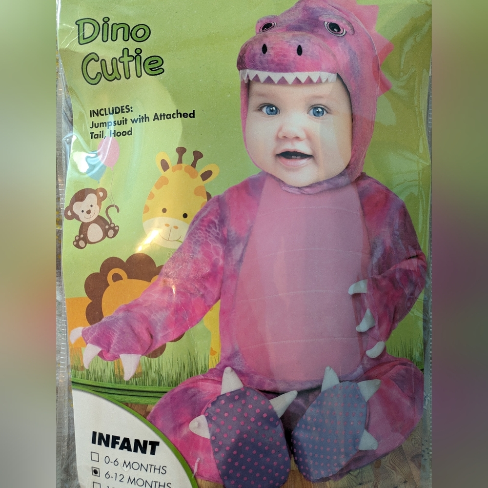 Infant 6-12 month Pink Dinosaur Costume